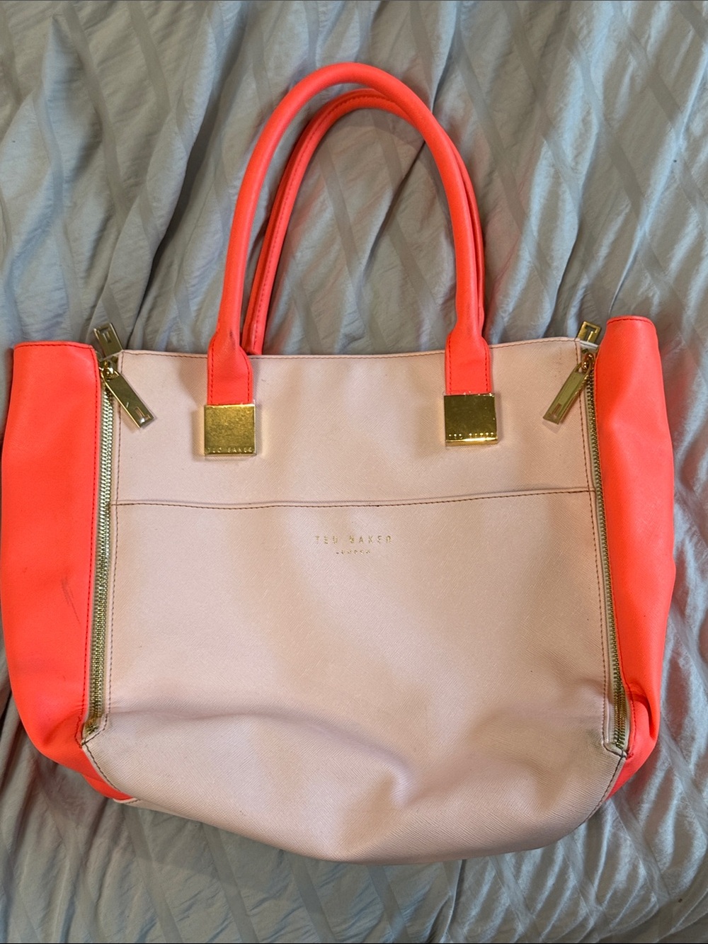 Ted Baker Pink and Coral Accent Tote